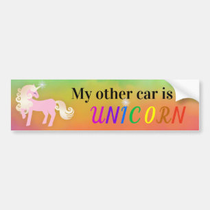Adesivo Para Carro Meu outro carro é um unicórnio