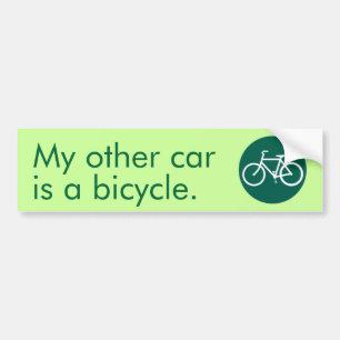 Adesivo Para Carro Meu outro carro é uma bicicleta