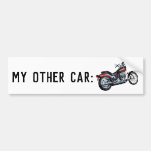 Adesivo Para Carro Meu outro carro é uma motocicleta