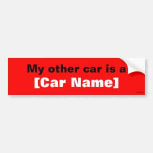 Adesivo Para Carro Meu outro carro é… (Vermelho)