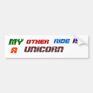 ADESIVO PARA CARRO MEU, OUTRO, PASSEIO, É, A, UNICÓRNIO
