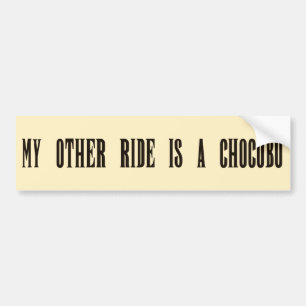 Adesivo Para Carro Meu outro passeio é um Chocobo