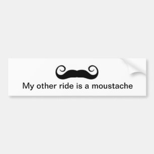 Adesivo Para Carro Meu outro passeio é um Moustache