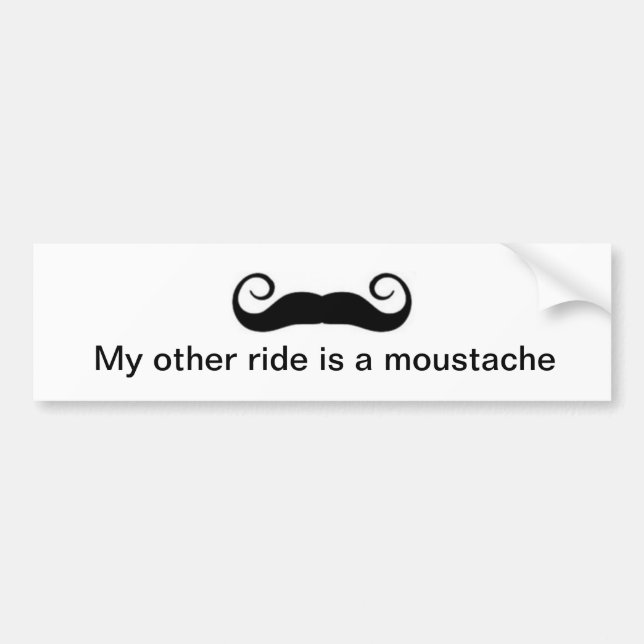 Adesivo Para Carro Meu outro passeio é um Moustache (Frente)