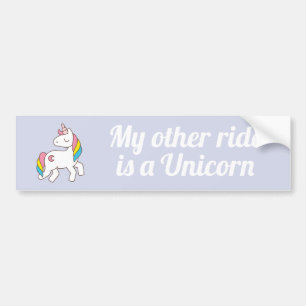 Adesivo Para Carro Meu outro passeio é um unicórnio