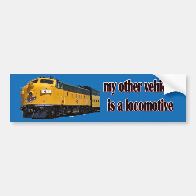 Adesivo Para Carro Meu outro veículo é CNW locomotivo (Frente)