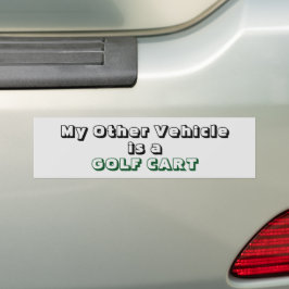 Adesivo Para Carro Meu outro veículo é um GOLF CART