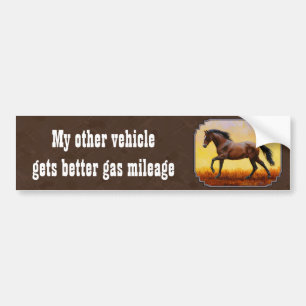 Adesivo Para Carro Meu Outro Veículo Tem Um Cavalo De Milha De Gás Me