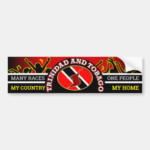Adesivo Para Carro Meu País, Minha Casa - Trinidad e Tobago
