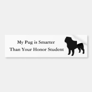 Adesivo Para Carro Meu Pug é mais esperto