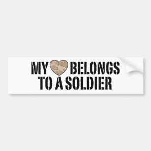 Adesivo Para Carro Meu soldado do coração