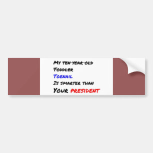 Adesivo Para Carro Meu toenail é mais esperto do que seu presidente