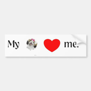 Adesivo Para Carro Meu tzu de shih ama-me
