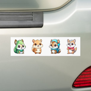 Adesivo Para Carro Meus pequenos esquilos fofos