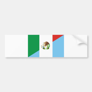 Adesivo Para Carro mexico guatemala half flag country symbol