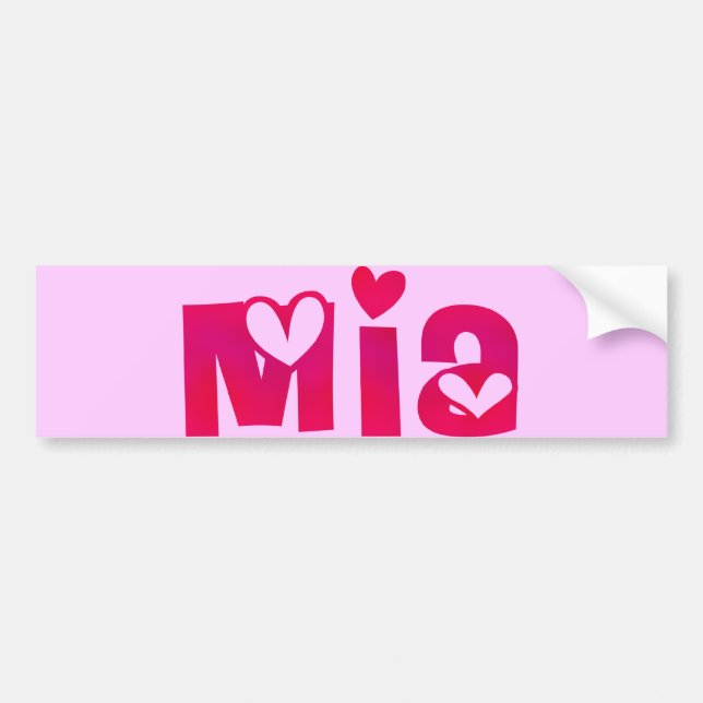 Adesivo Para Carro Mia in Hearts (Frente)