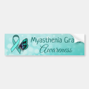 Adesivo Para Carro Miastenia Garavis Sensibilidade Borboleta Teal Fit