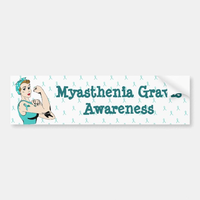 Adesivo Para Carro Miastenia Gravis Atenção Bumper Sticker (Frente)