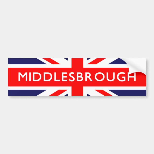 Adesivo Para Carro Middlesbraw British Flag (Frente)