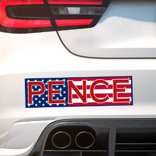 Adesivo Para Carro Mike Pence over Colorful American Flag