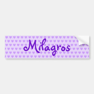Adesivo Para Carro Milagros em Roxo