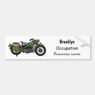 Adesivo Para Carro Military cruiser motorcycle cartoon illustration
