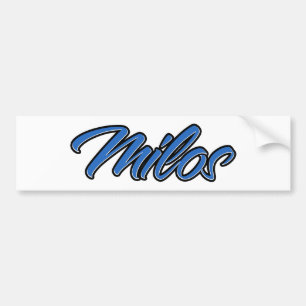 Adesivo Para Carro Milos Name blue Aufkleber Sticker Autoaufkleber