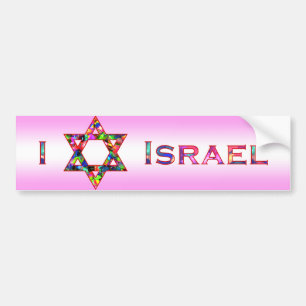 Adesivo Para Carro Mim (amor) Israel - estrela de David