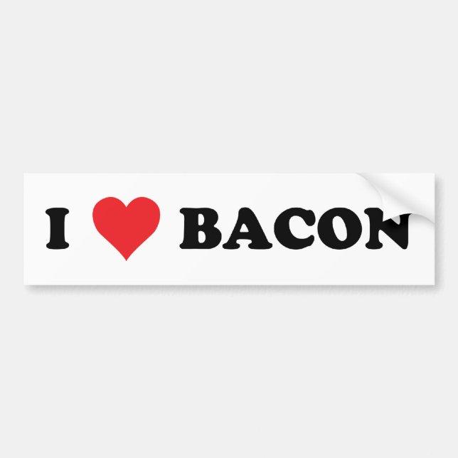 Adesivo Para Carro Mim bacon do coração (Frente)
