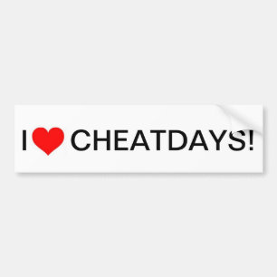 Adesivo Para Carro Mim bumpersticker dos cheatdays do coração