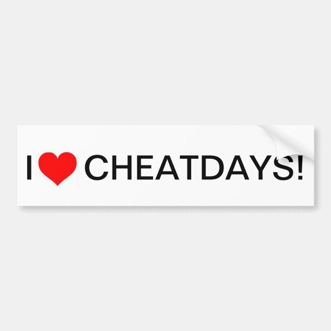 Adesivo Para Carro Mim bumpersticker dos cheatdays do coração (Frente)