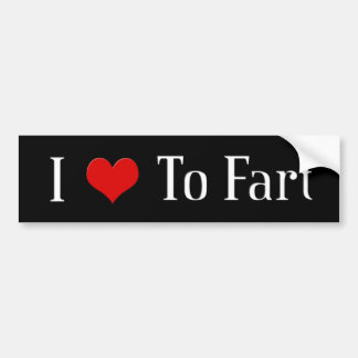 Adesivo Para Carro Mim coração a fart Bumpersticker preto