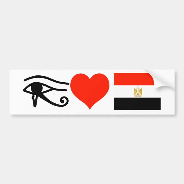 Adesivo Para Carro Mim coração Egipto (Frente)