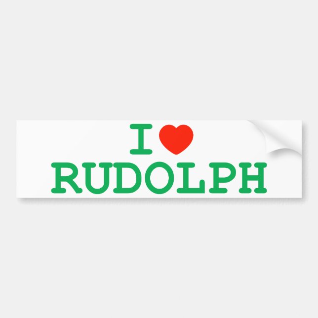 Adesivo Para Carro Mim coração Rudolph (Frente)