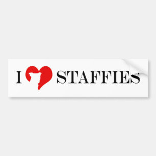 Adesivo Para Carro Mim coração Staffies - autocolante no vidro