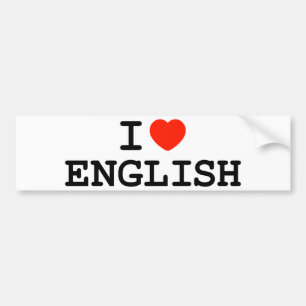 Adesivo Para Carro Mim inglês do coração