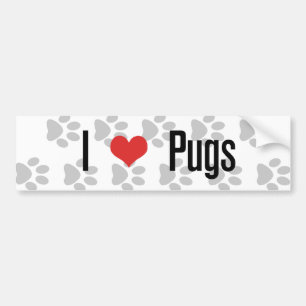 Adesivo Para Carro Mim Pugs (do coração)