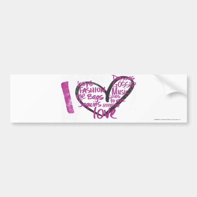 Adesivo Para Carro Mim roxo dos grafites do coração (Frente)