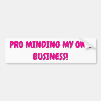 Adesivo Para Carro Mind Your Own Business Bumper Sticker