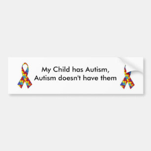Adesivo Para Carro Minha criança está com o autismo. Autocolante no
