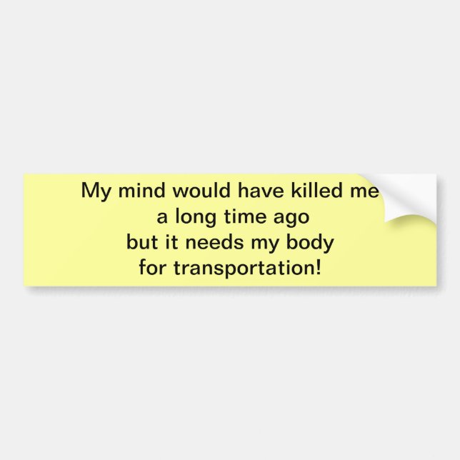 ADESIVO PARA CARRO MINHA MENTE TERIA (Frente)