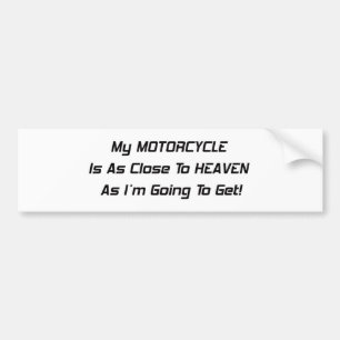 Adesivo Para Carro Minha motocicleta está tão perto ao céu quanto