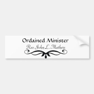 ADESIVO PARA CARRO MINISTRO ORDENADO PRESENTES