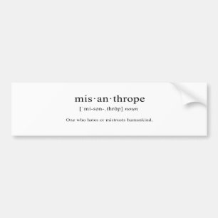 Adesivo Para Carro Misanthrope [definição]