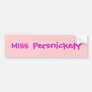 Adesivo Para Carro Miss Persnickety Bumper Sticker