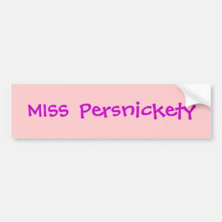 Adesivo Para Carro Miss Persnickety Bumper Sticker