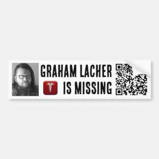 ADESIVO PARA CARRO MISSING GRAHAM LACHER BUMPER STICKER