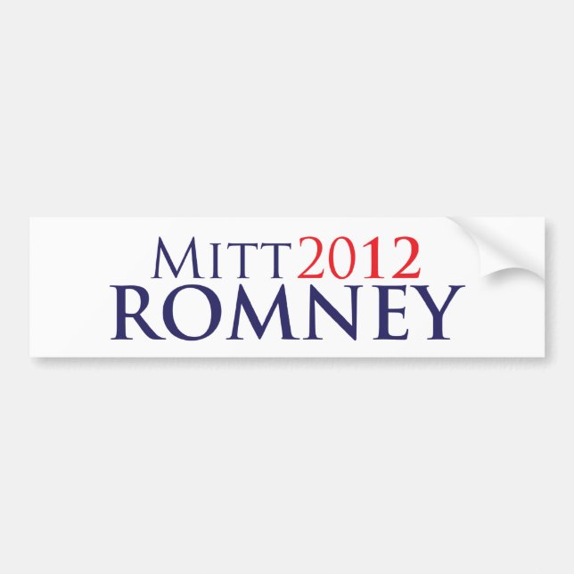 Adesivo Para Carro Mitt Romney 2012 (Frente)