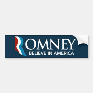 Adesivo Para Carro Mitt Romney acredita no azul do autocolante no