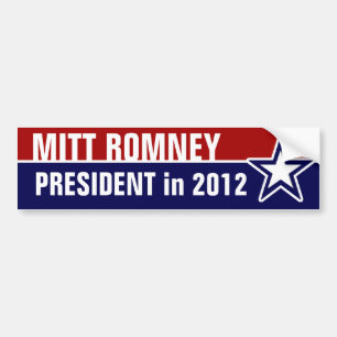 Adesivo Para Carro Mitt Romney em 2012